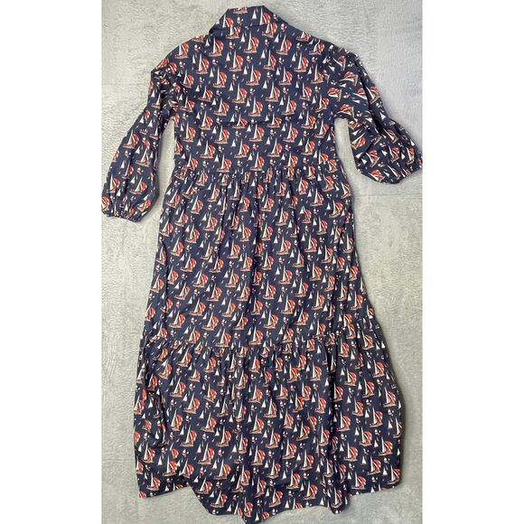 Anthropologie Maeve Bettina Sailboat Cotton‎ Shirt Dress Size XXS - Picture 4 of 11